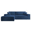 ECKSOFA Farese New Dunkelblau mit Cordbezug, links - Schwarz/Dunkelblau, Kunststoff/Textil (267/167cm) - Selsey