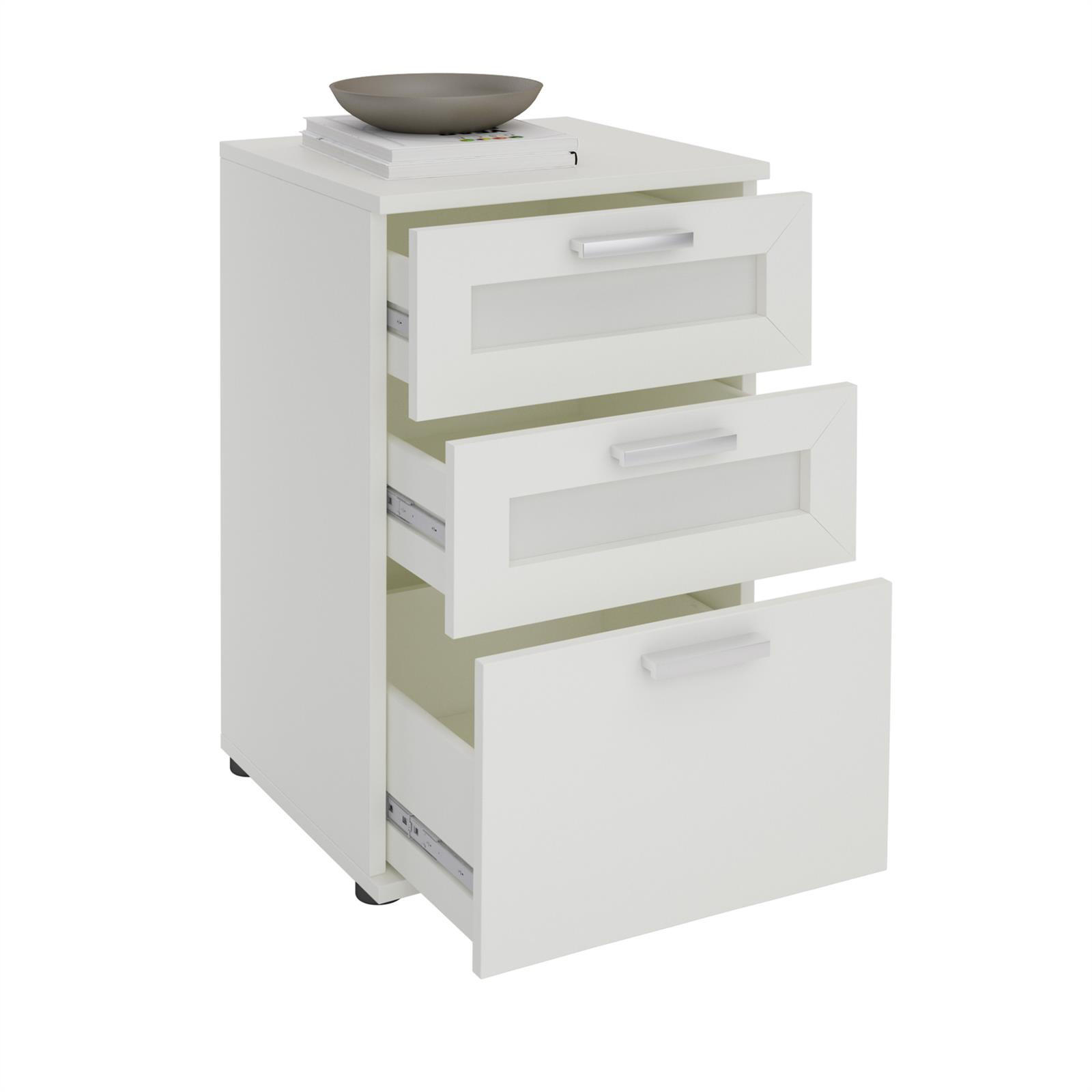 NACHTTISCH MARIKE - Weiß, Holzwerkstoff (40/63/38cm) - CARO-Möbel