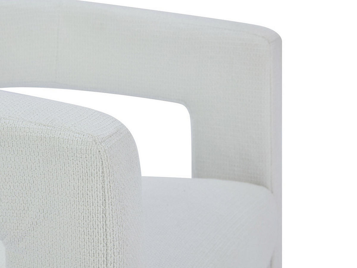 SESSEL mit gerader Rückenlehne - 1 Person - stoff - weiß Favina - Creme, Textil (64/75/59cm) - Vente-Unique