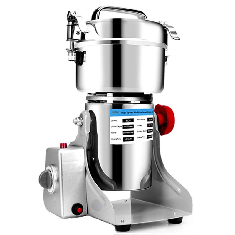 GETREIDEMÜHLE 800G 3000W Kräuter Kaffee Gewürze Trockenmühle - Silberfarben, Metall (13.5/37/15.5cm) - Kaket