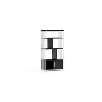 BÜCHERREGAL Valero Weiss Anthrazit - Schwarz/Weiß, Holzwerkstoff (29.6/120/60cm) - Decorotika