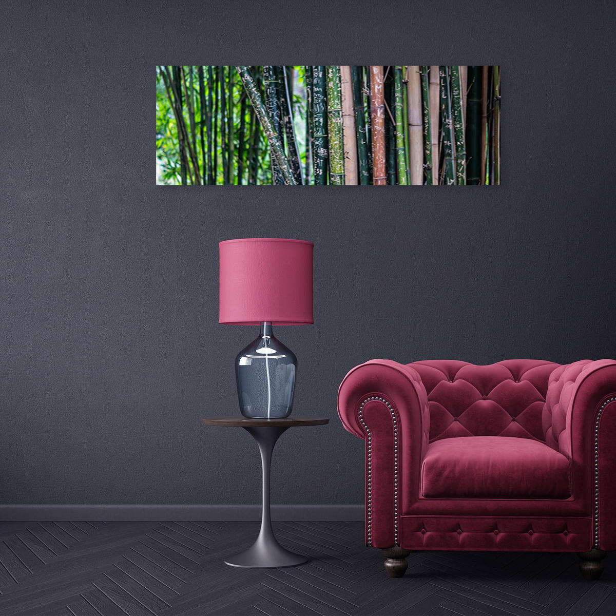 KUNSTDRUCK Grün 150/50 cm - Grün, Textil (150/50cm) - KUNSTLOFT