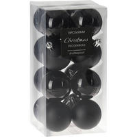 WEIHNACHTSKUGELN 16er-Set Ø 5 cm - Schwarz, Kunststoff (9.8/19.6/9.8cm) - Home Styling Collection