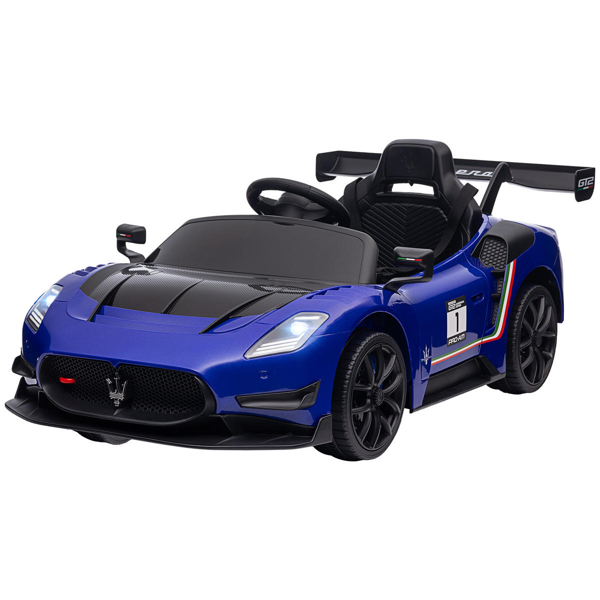 ELEKTRO-KINDERAUTO DE-06245 Maserati lizenziert mit Fernbedienung und stoßdämpfenden Rädern Blau - Blau, Kunststoff/Metall (115/60/45cm) - ComfortXL