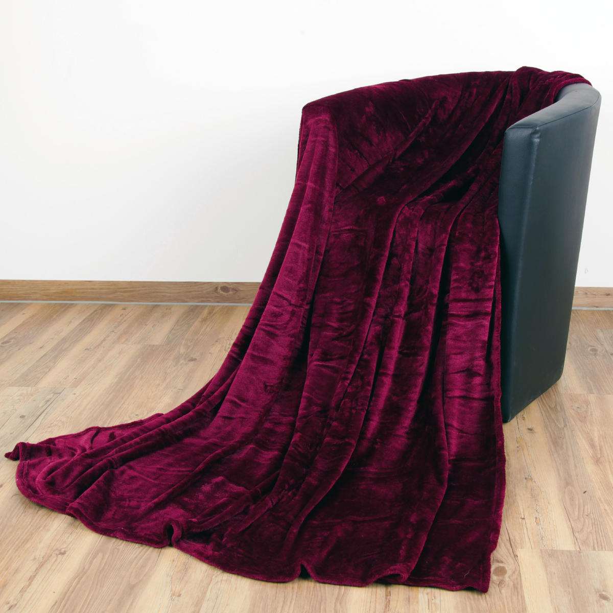 KUSCHELDECKE "Celina" Aubergine 60x80 cm - Aubergine, Textil (60/80cm)