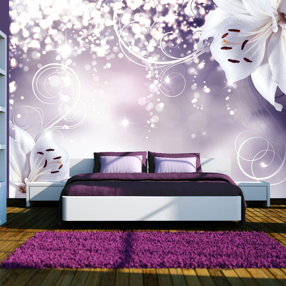 SELBSTKLEBENDE FOTOTAPETE 343/245 cm - Lila/Weiß, Kunststoff/Textil (343/1cm) - KUNSTLOFT