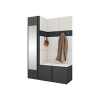 MOBILIER PENTRU HOL Orion X - alb/grafit, material plastic/compozit lemnos (124/186/46cm) - MIRJAN24