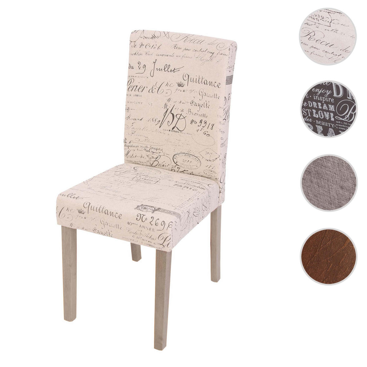 ESSZIMMERSTUHL Beige, Schwarz - Beige/Creme, Textil (43/90/56cm) - MCW