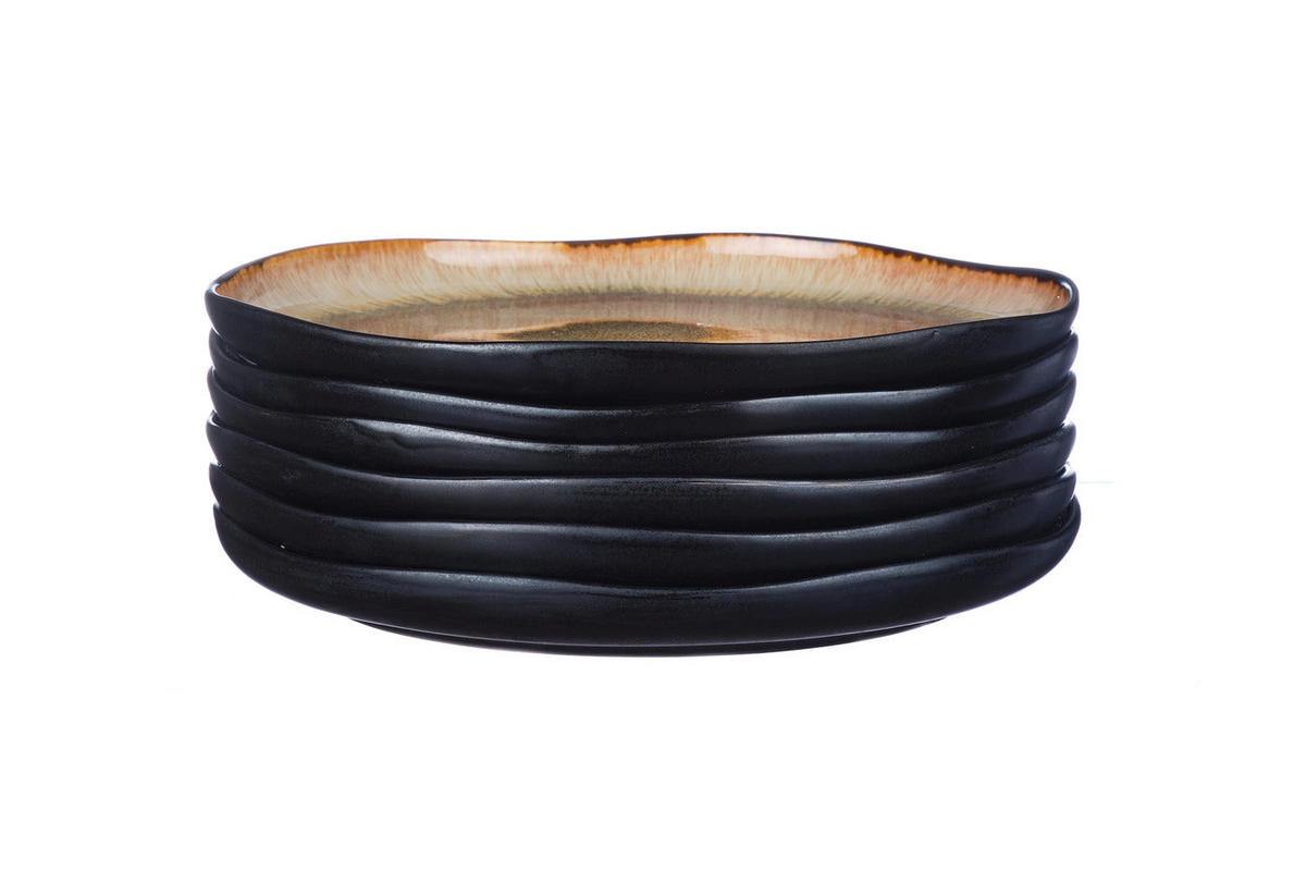 TELLER Iris Ø26cm - 6er-Set - Wildbraun - Braun, Keramik (26cm) - Björn