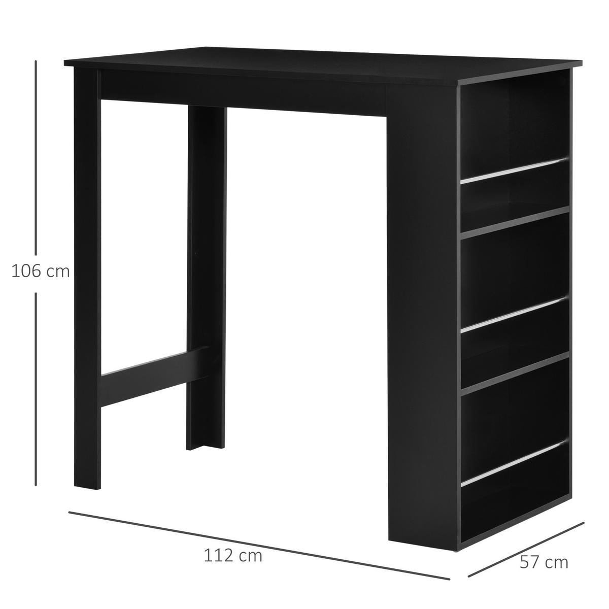 BARTISCH Schwarz 1 Stück - Schwarz, Kunststoff (112/57/106cm) - GiPP