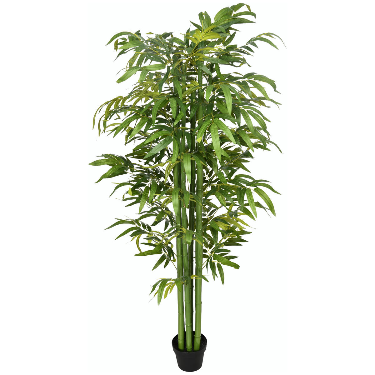 KUNSTBAMBUS DE-08600 180 cm mit Blumentopf Grün - Grün, Kunststoff (180cm) - ComfortXL