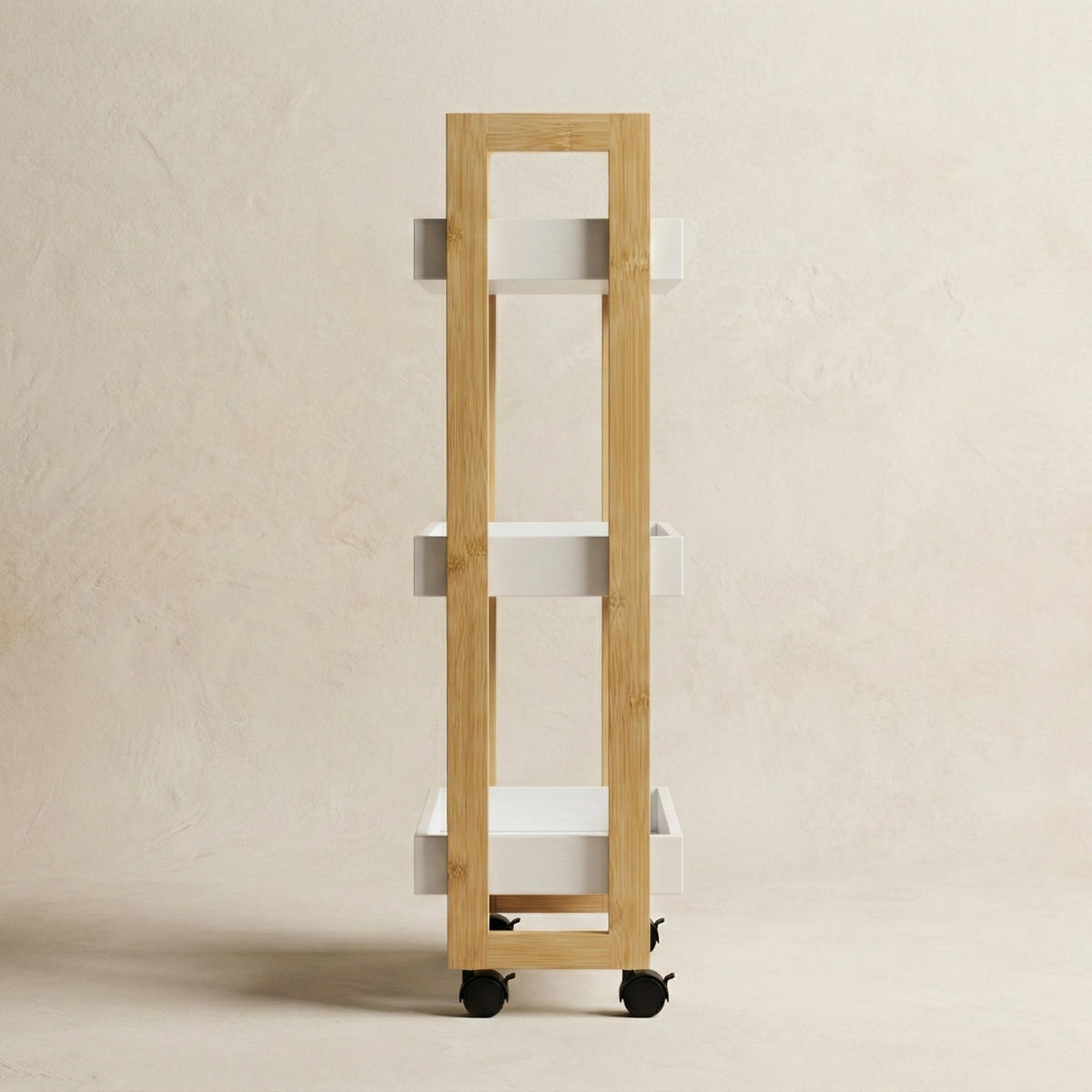 ROLLREGAL Asem H. 80 cm - Weiß, Naturmaterialien (20/80/37cm)