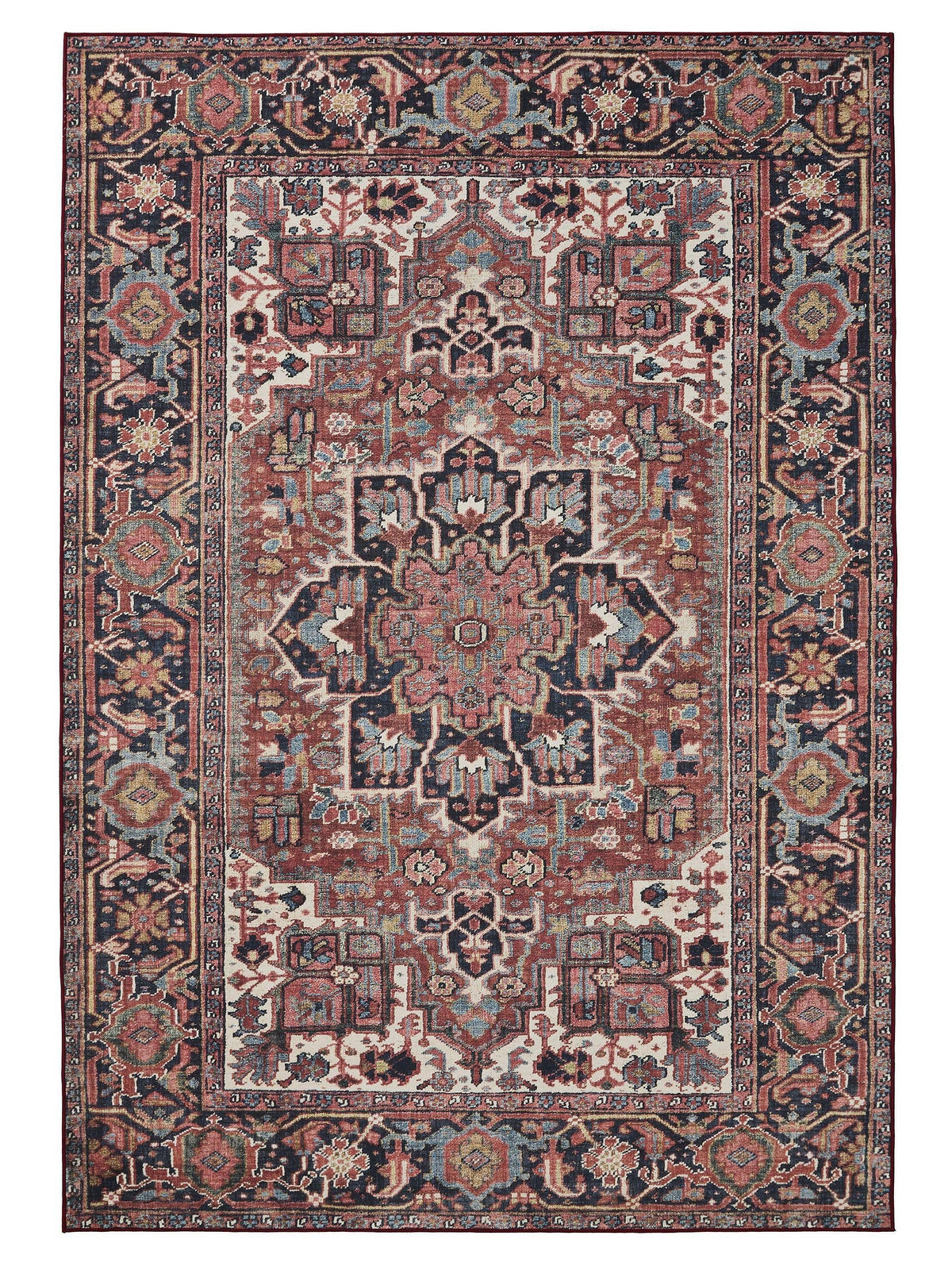 VINTAGE-TEPPICH George waschbar 240x340 cm - Multicolor, Kunststoff (240/340cm) - benuta