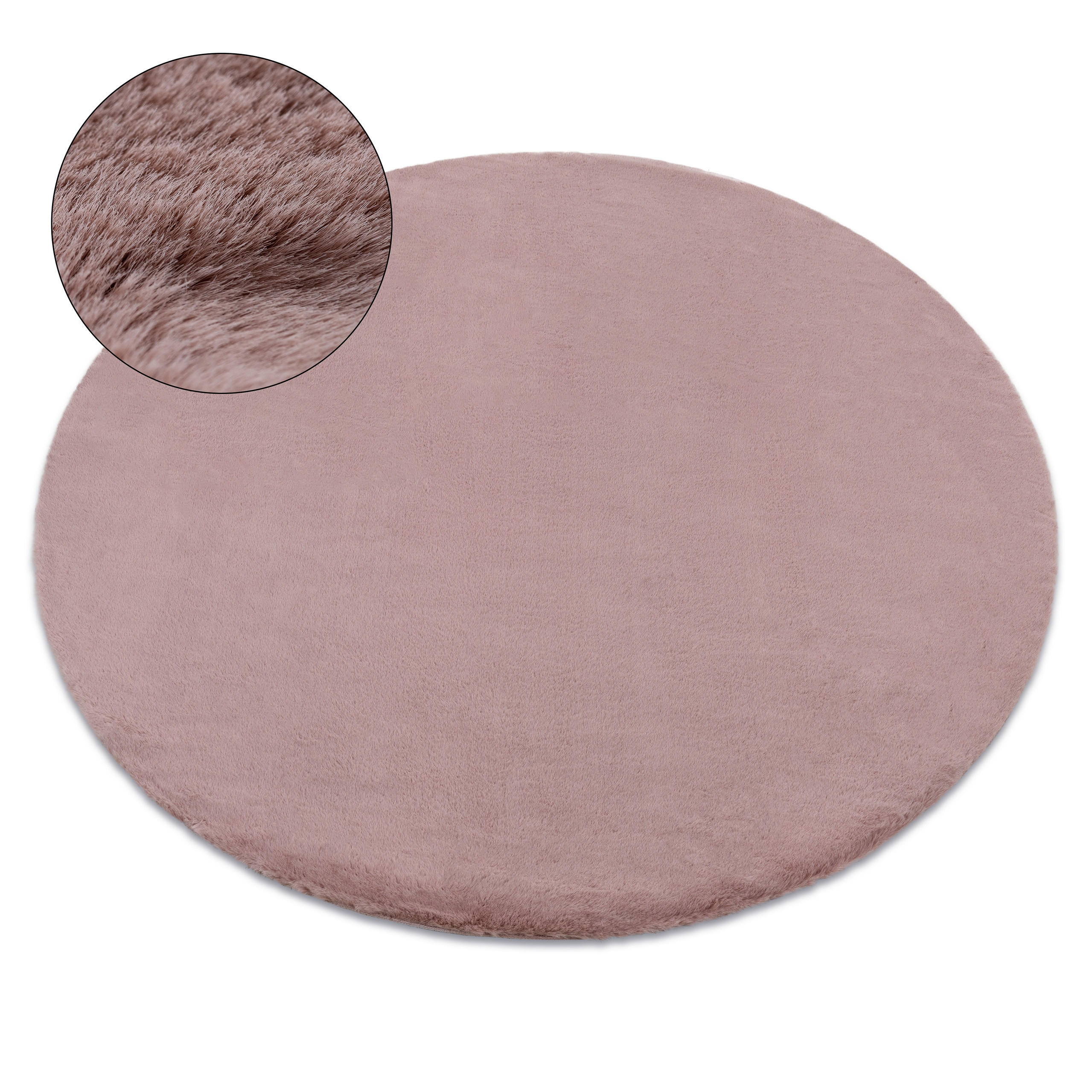 TEPPICH Bunny 100 cm - Pink, Textil (100/100cm) - rugsX