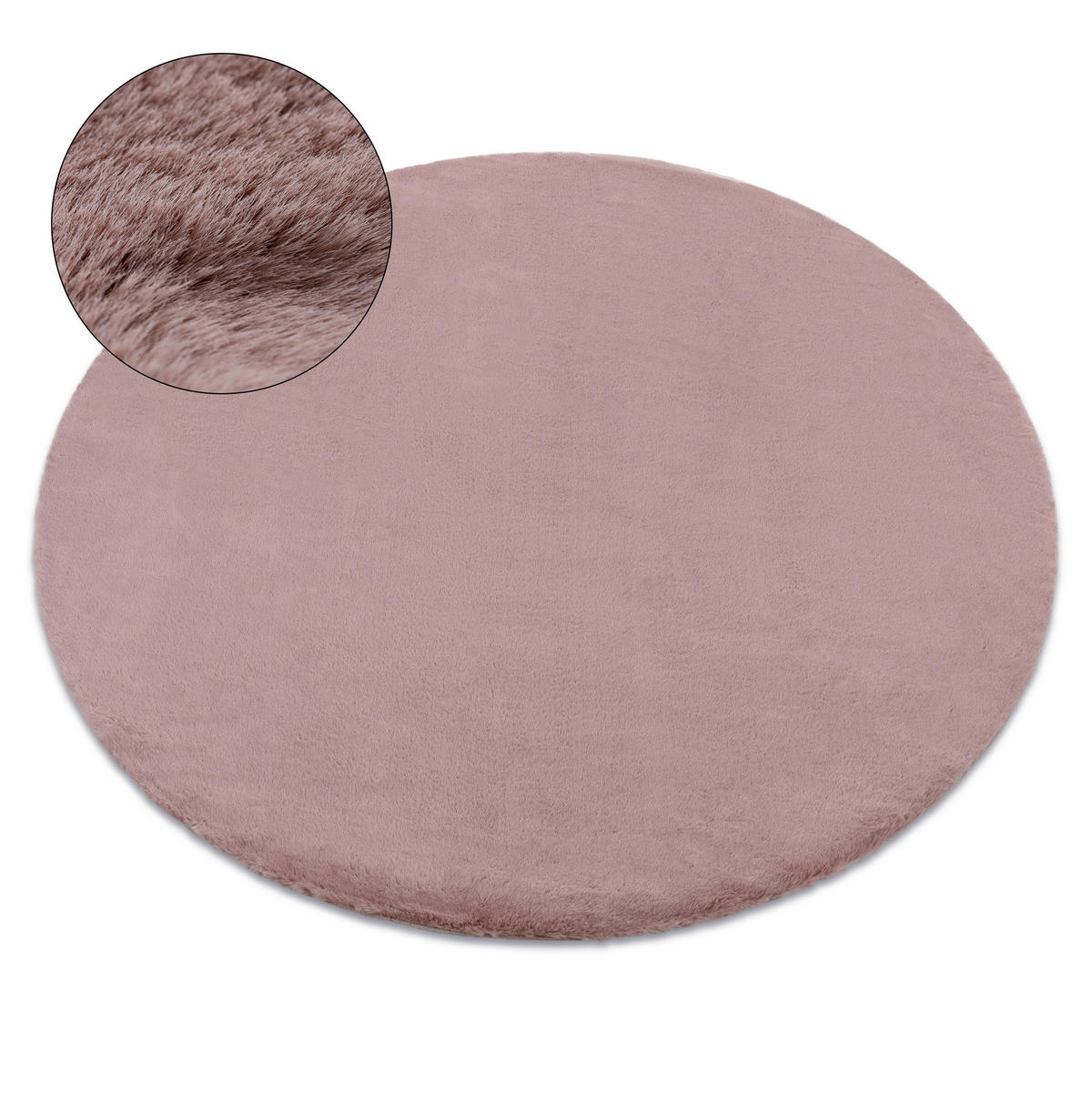 TEPPICH Bunny 100 cm - Pink, Textil (100/100cm) - rugsX