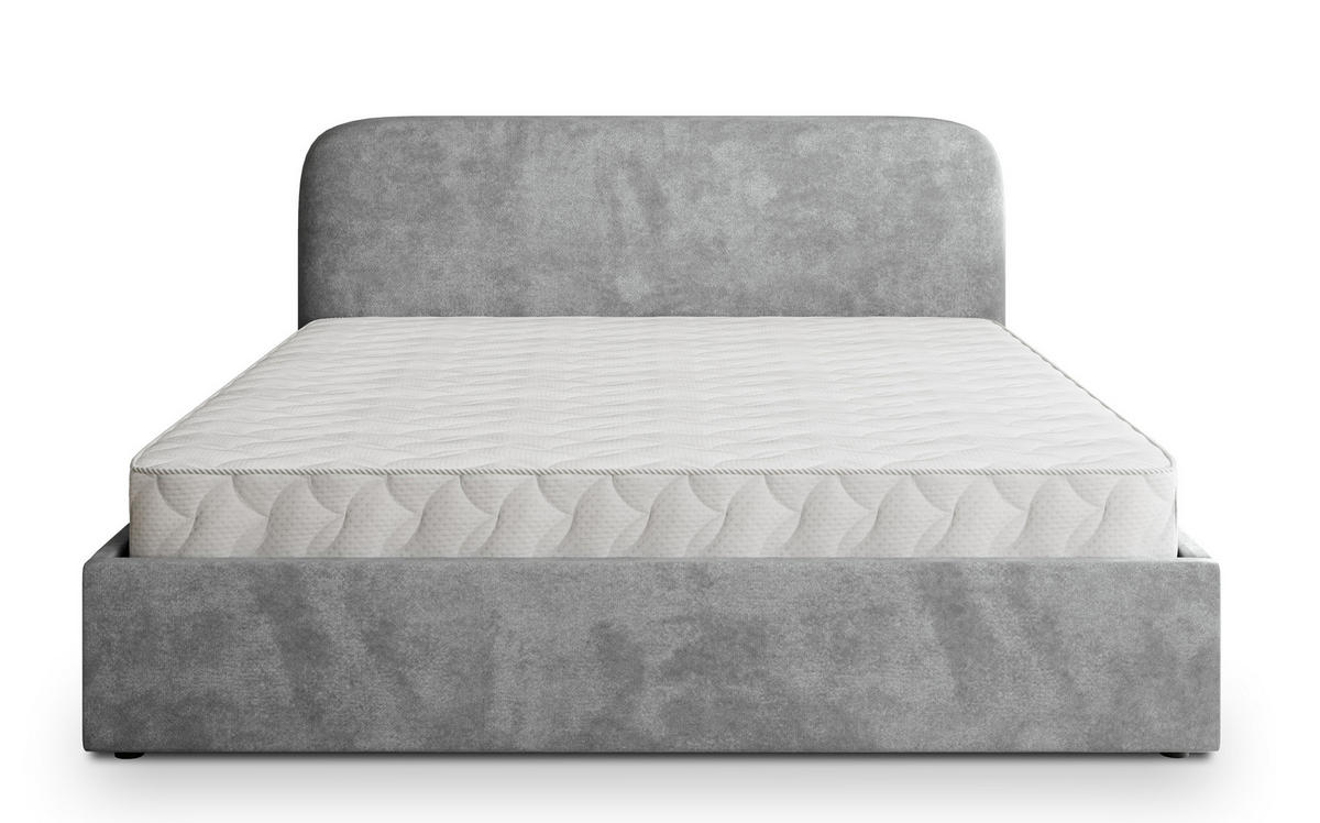 POLSTERBETT RENIVE K 200x200 cm mit Bettkästen - Hellgrau - Hellgrau, Holz/Textil - MASSENO