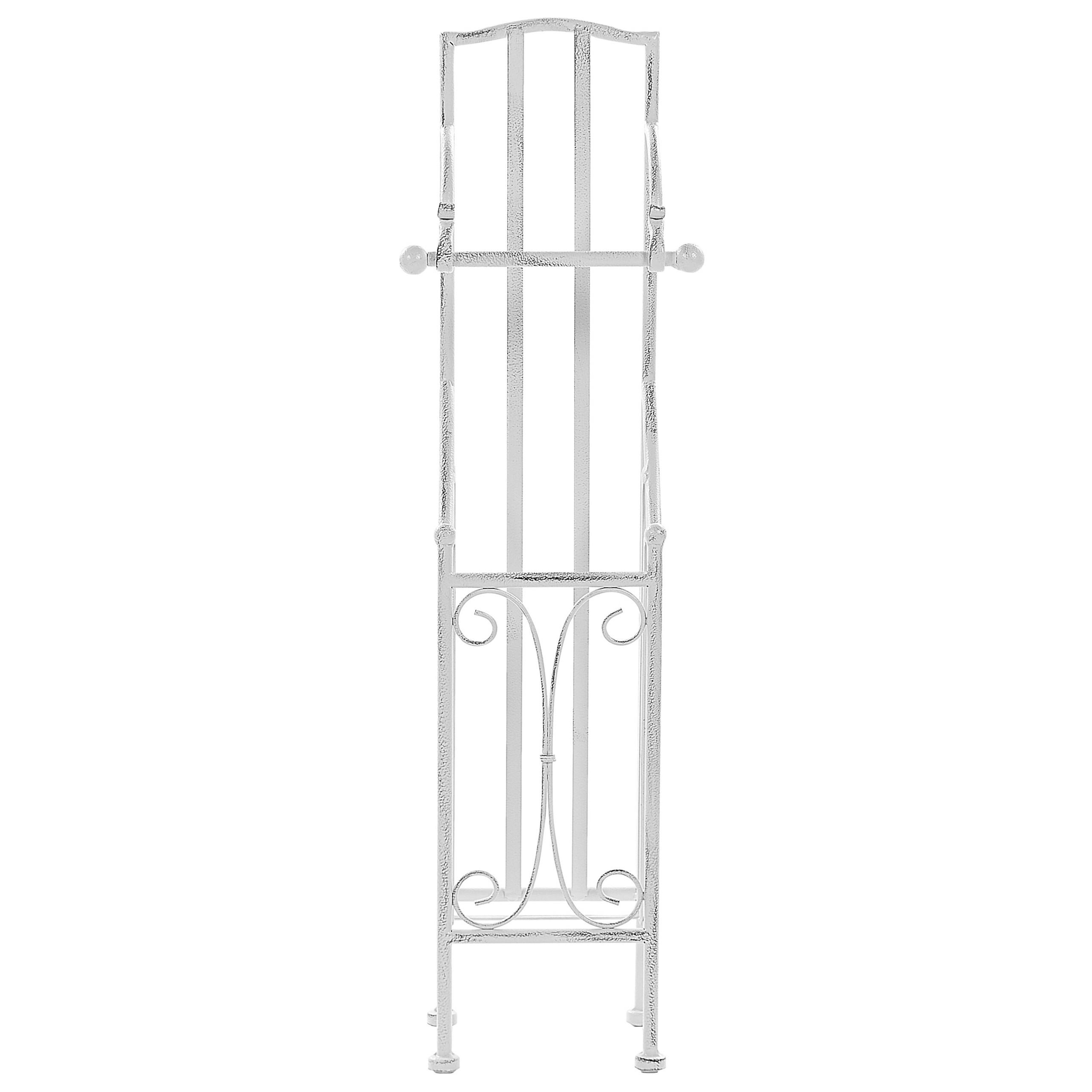 TOILETTENPAPIERSTÄNDER Metall Antik Optik weiß Brisa - Weiß, Metall (18/68/15cm) - Beliani