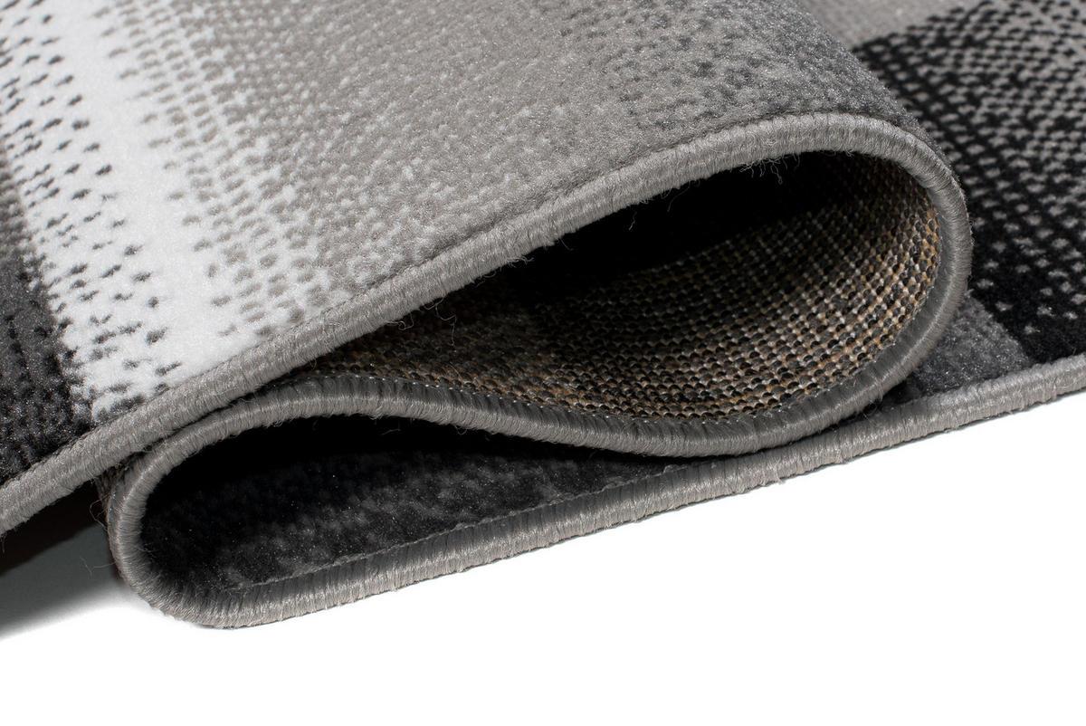 TEPPICH MAYA Rot Vierecke Streifen Verwischt 130/190 cm - Rot, Textil (130/190cm) - Tapiso