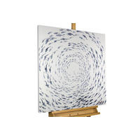 ÖLGEMÄLDE 80/80 cm - Weiß/Grau, Holz/Textil (1.6/80cm) - KUNSTLOFT