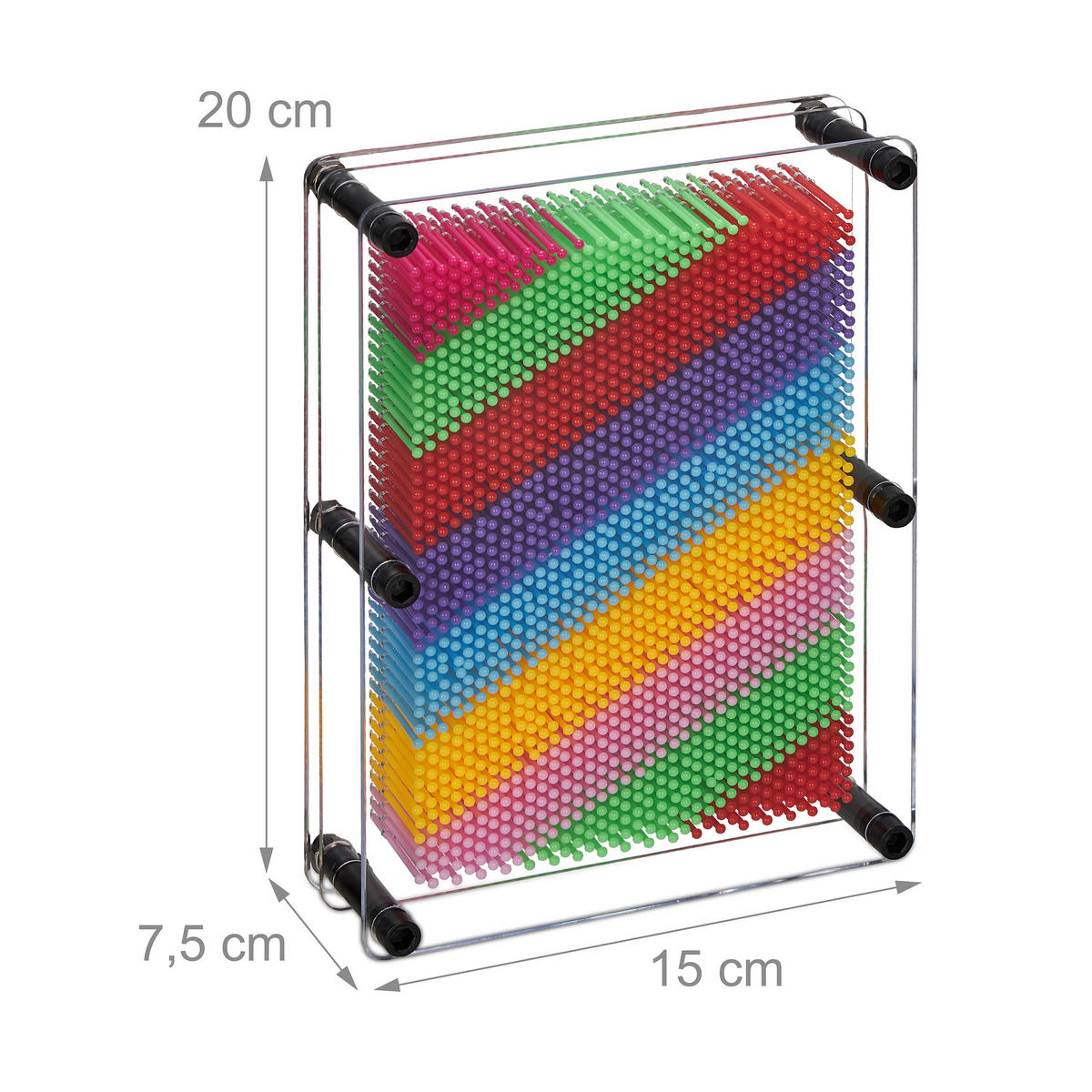 3D-NAGELBILD - Multicolor, Kunststoff (15/20/7.5cm) - Relaxdays