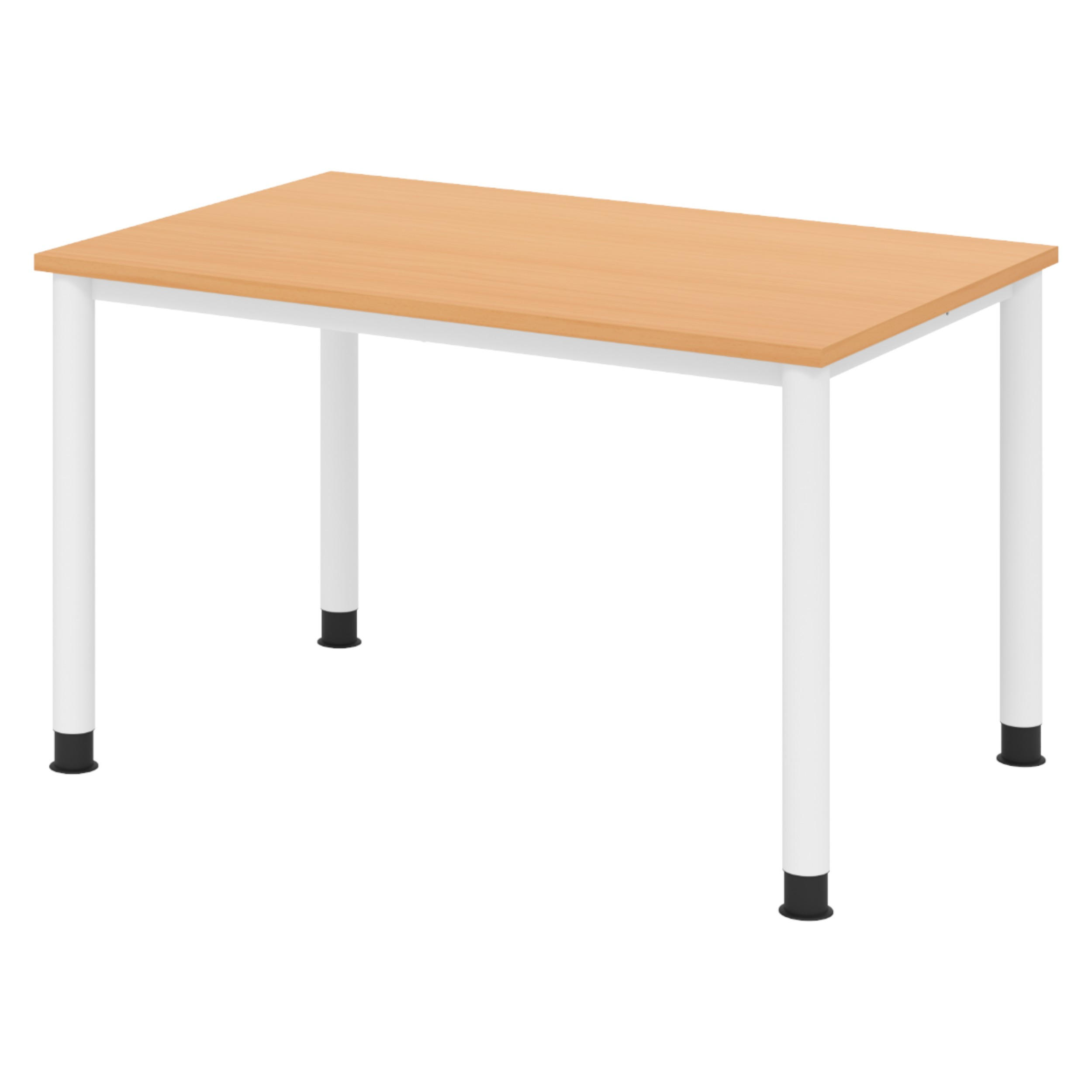 bümö Schreibtisch Buche, Weiß 120x74x80 cm