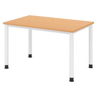 SCHREIBTISCH Serie-H 80/120/74 cm in Buchefarben/Weiß - Buchefarben/Weiß, Holzwerkstoff (80/120/74cm) - bümö