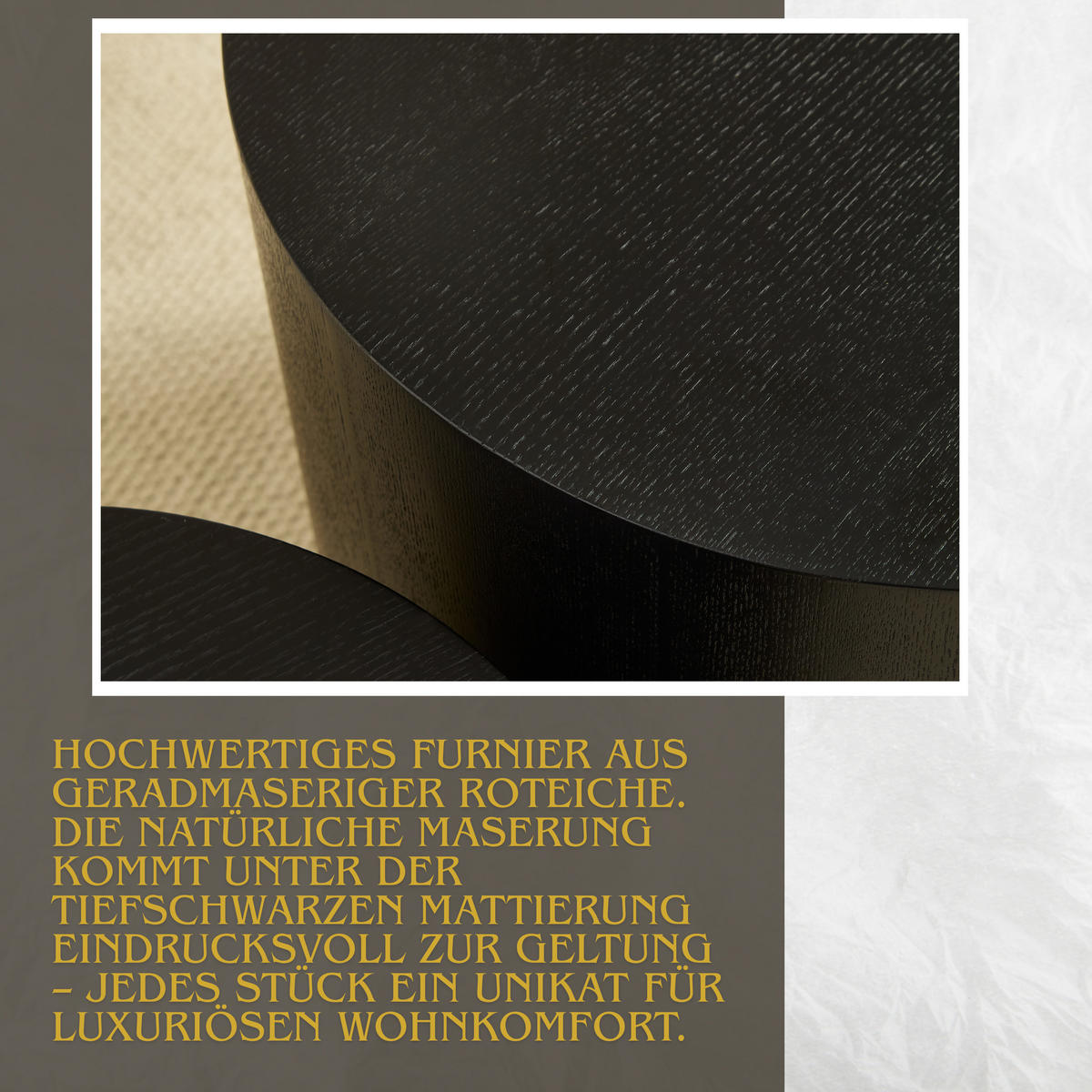 COUCHTISCH-SET 48/48/38 cm schwarz aus MDF platzsparend - Schwarz, Holzwerkstoff (48/48/38cm) - OKWISH