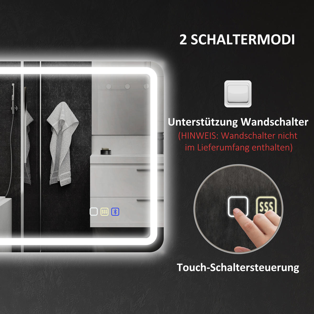 BADEZIMMERSPIEGEL DE-09287 Silber - Silberfarben, Glas (50/3.5/70cm) - ComfortXL