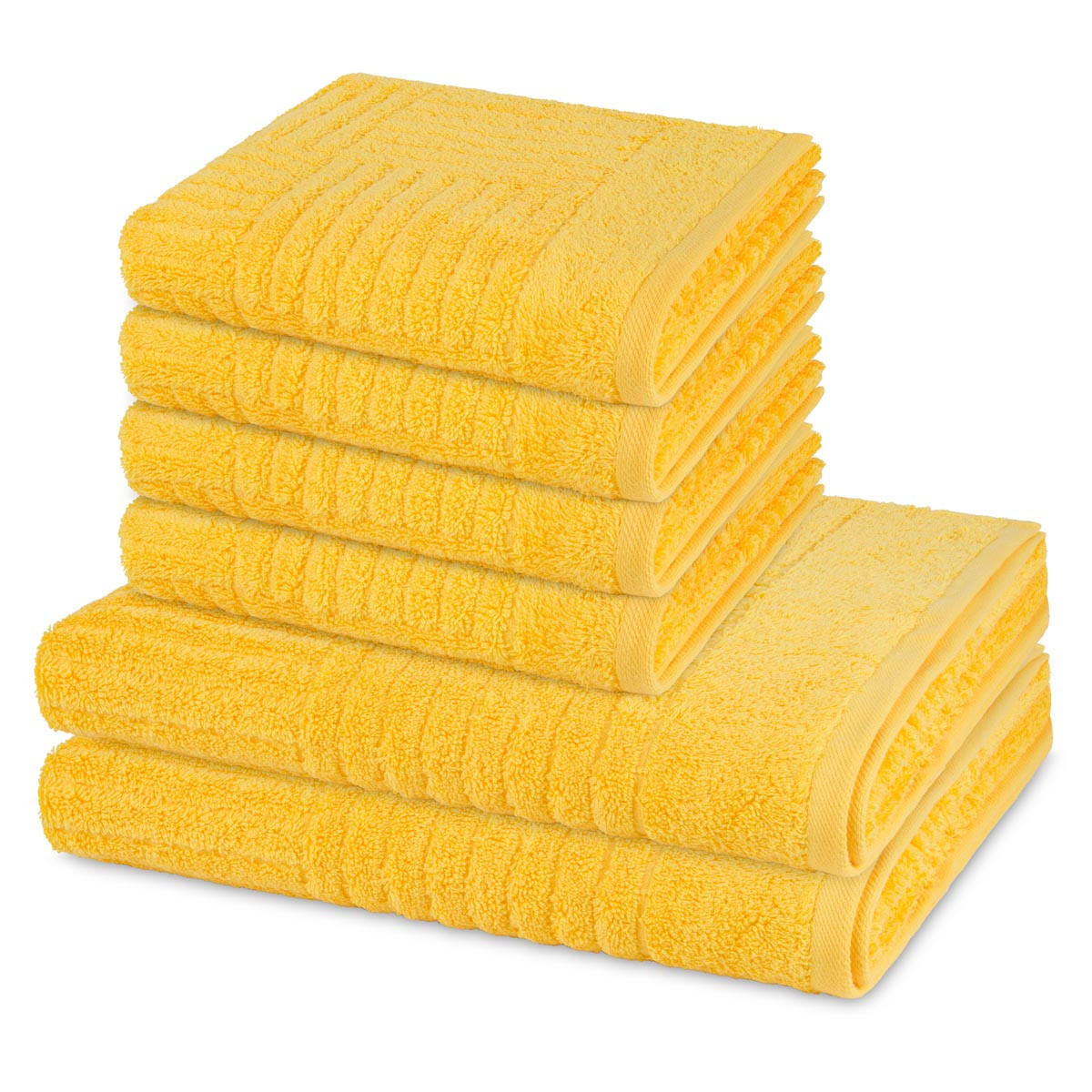 FROTTIERSET Carre 6-teilig - Gelb, Textil (50/100cm) - Ross