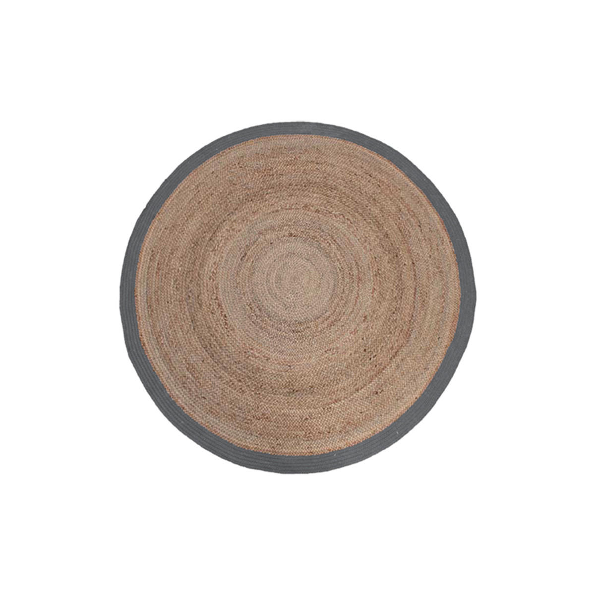 TEPPICH Jute Grau 90/90/0,5 cm - Grau, Textil (90/90cm) - LABEL51