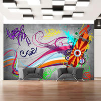 SELBSTKLEBENDE FOTOTAPETE 343/245 cm - Multicolor/Grau, Kunststoff/Textil (343/1cm) - KUNSTLOFT