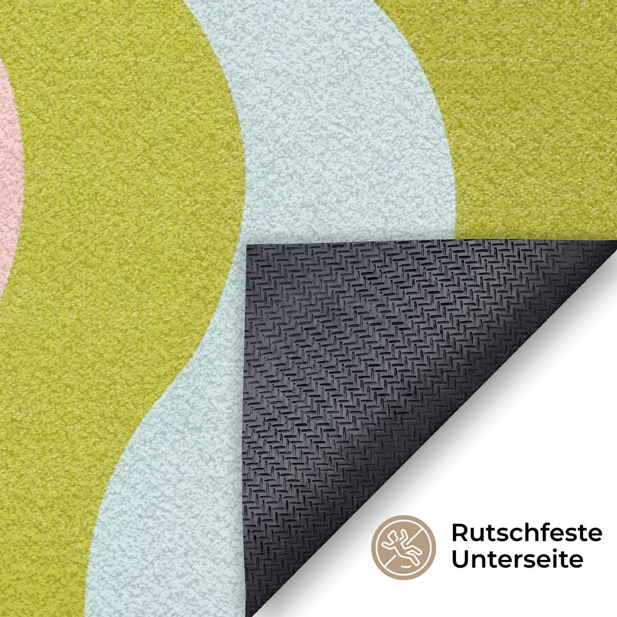 ROHOŽKA Oběžné dráhy - Vlny - Barevné - Vertikální 120x80 cm - různobarevná, textil/umělá hmota (120/0.4cm) - MuchoWow