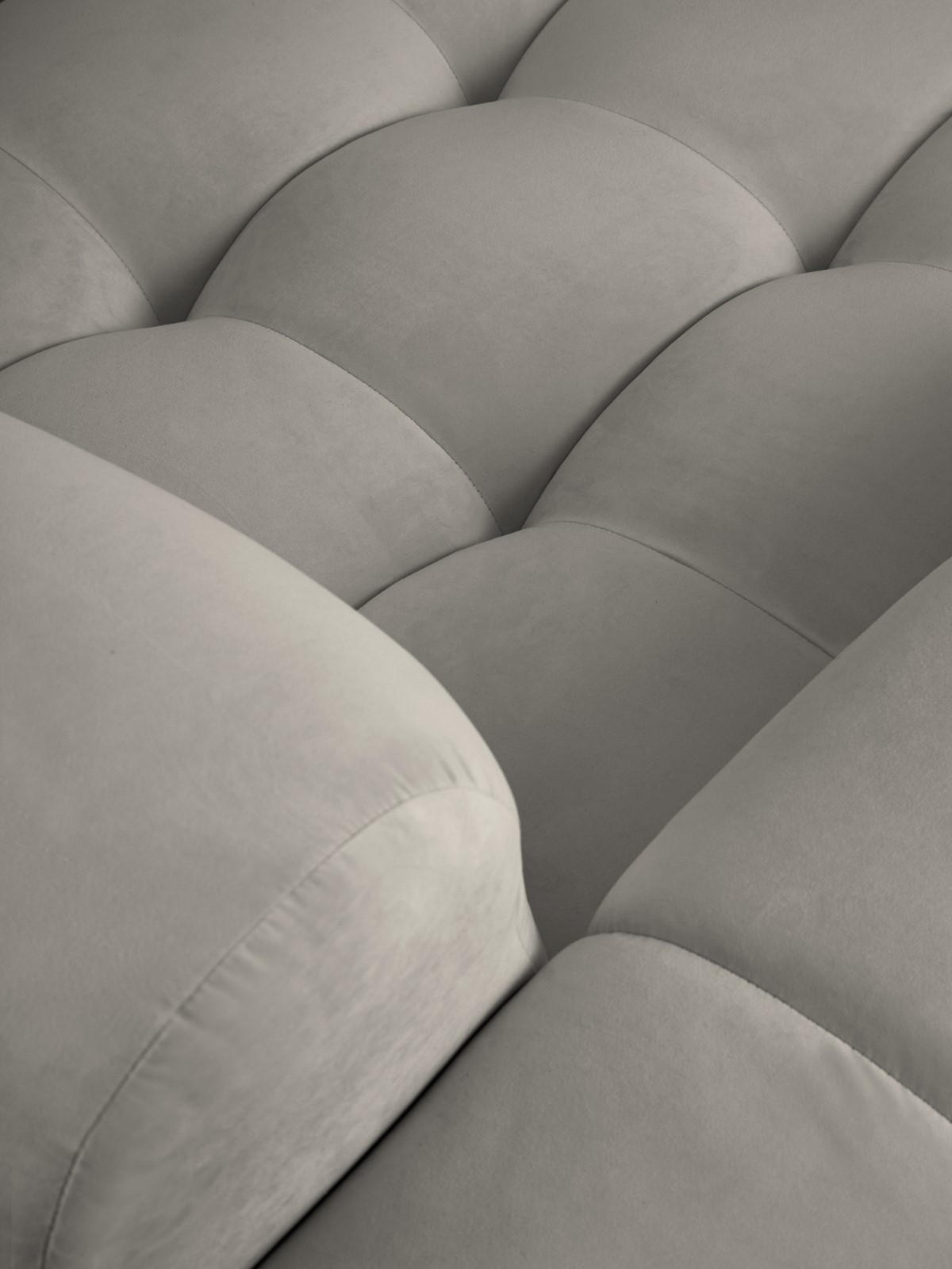 ECKSOFA links Kendal aus Samt dunkelgrau 6 Sitzplätze - Dunkelgrau, Textil (231/332cm) - Micadoni
