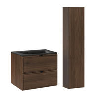 BADMÖBEL 61cm Elias 2er-Set Holz - Braun, Holzwerkstoff (61/50/46cm) - Petits-meubles