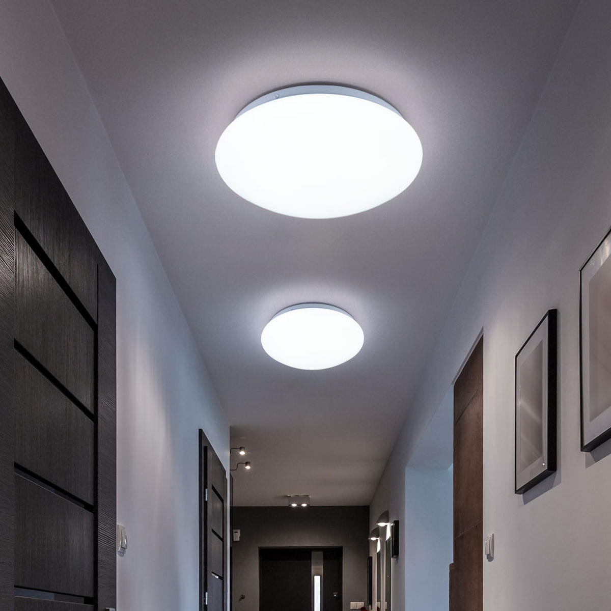 LED DECKENLEUCHTE Metall Weiß 2er Set - Weiß, Metall (25/8/9.2cm)