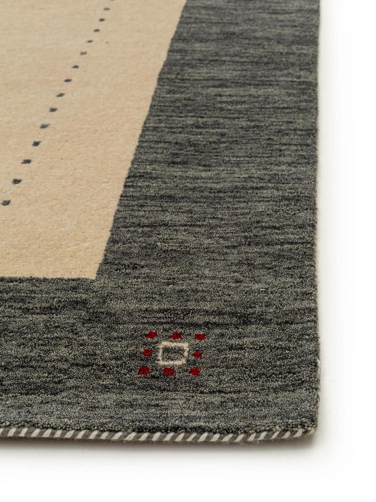 WOLLTEPPICH Jamal Beige/Grau 200x300 cm - Beige, Textil (200/300cm) - benuta Nest