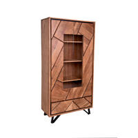 SCHRANK Ebba Offene Front Akazienbraun 180x40x90cm - Akaziefarben, Holz (90/180/40cm) - DELUKE