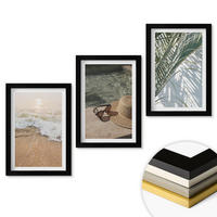 WANDBILDER 3er-Set - 20x30 cm Schwarzer Rahmen - Strandhut und Sonnenbrille - Schwarz, Kunststoff (20/30cm) - ArtPrintCave