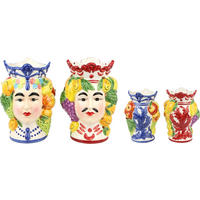 ÜBERTÖPFE Siziliana 4-tlg. - Multicolor, Keramik (21/23/17cm) - FURNARO