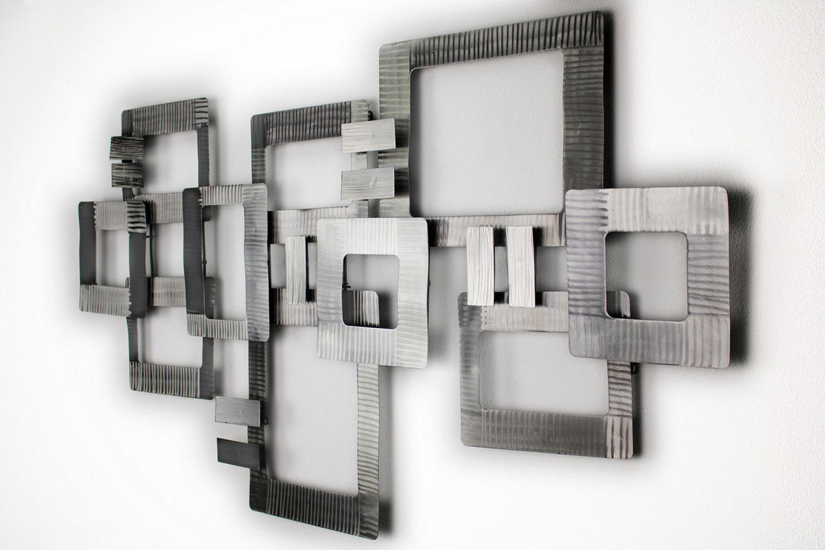 WANDDEKO Silber 110/64 cm - Silberfarben, Metall (2.6/64/7cm) - KUNSTLOFT