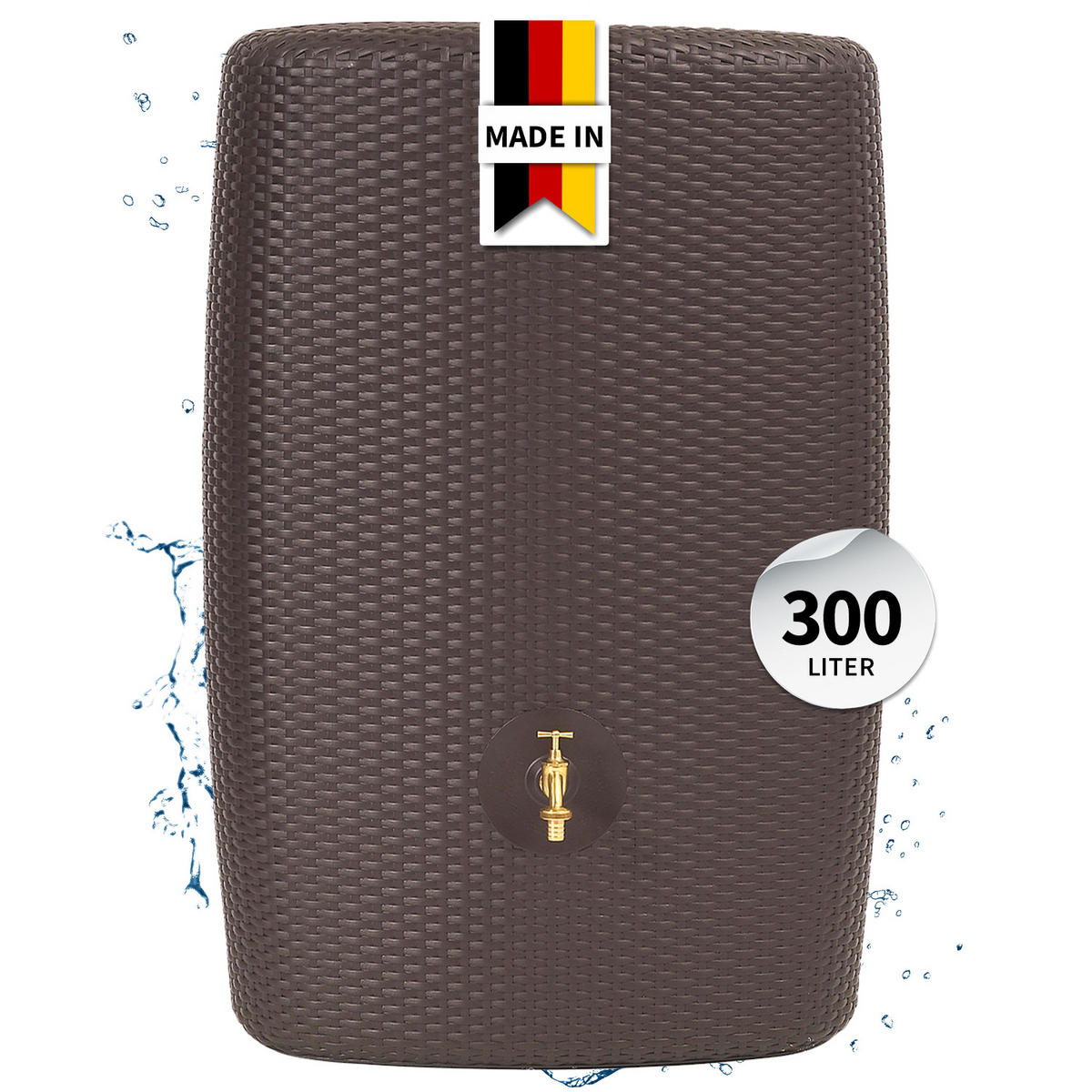 WANDTANK 300 L, mocca - Mokka, Kunststoff (40/118/80cm) - GARANTIA