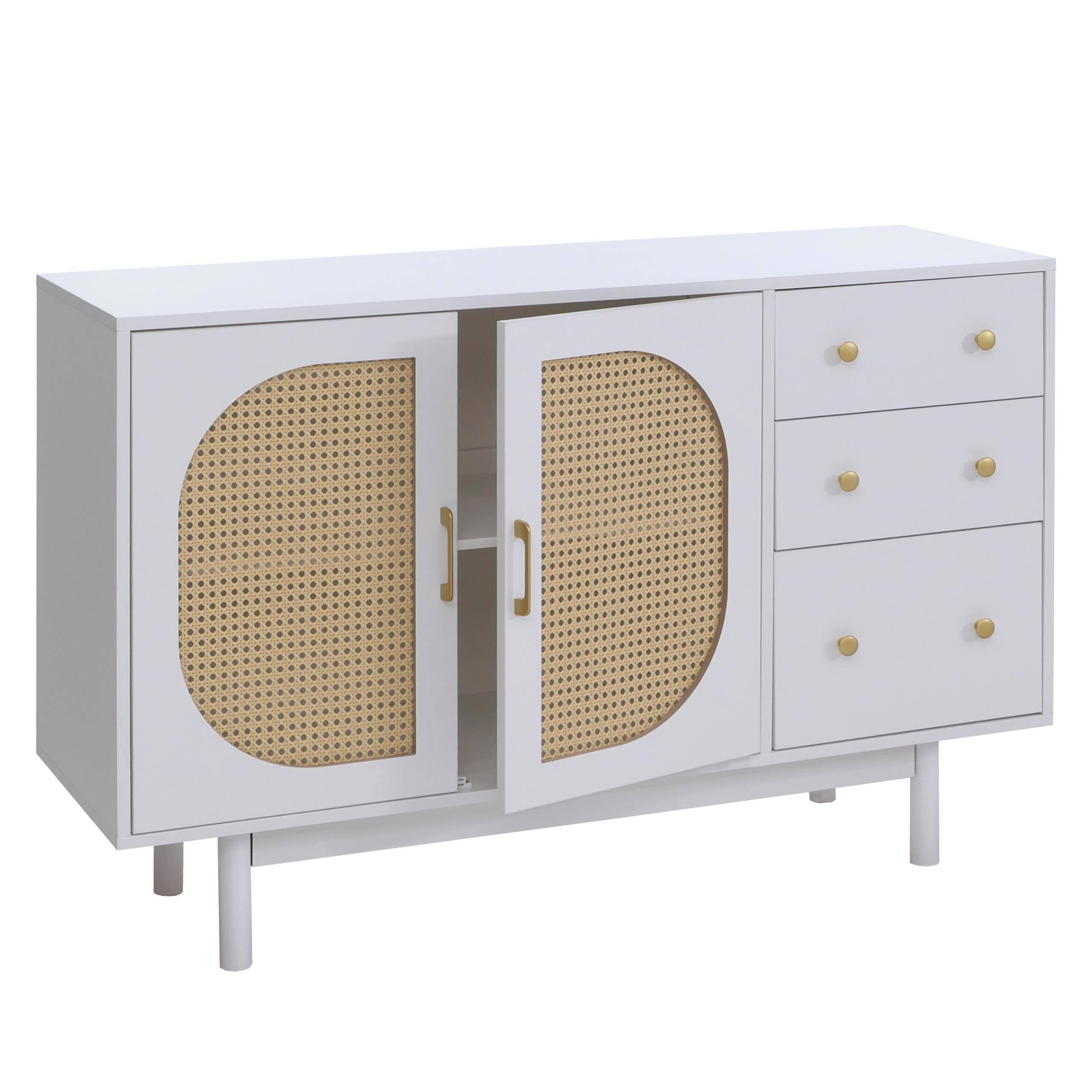 SIDEBOARD Weiß - Weiß, Holz (120/80/40cm) - MCW