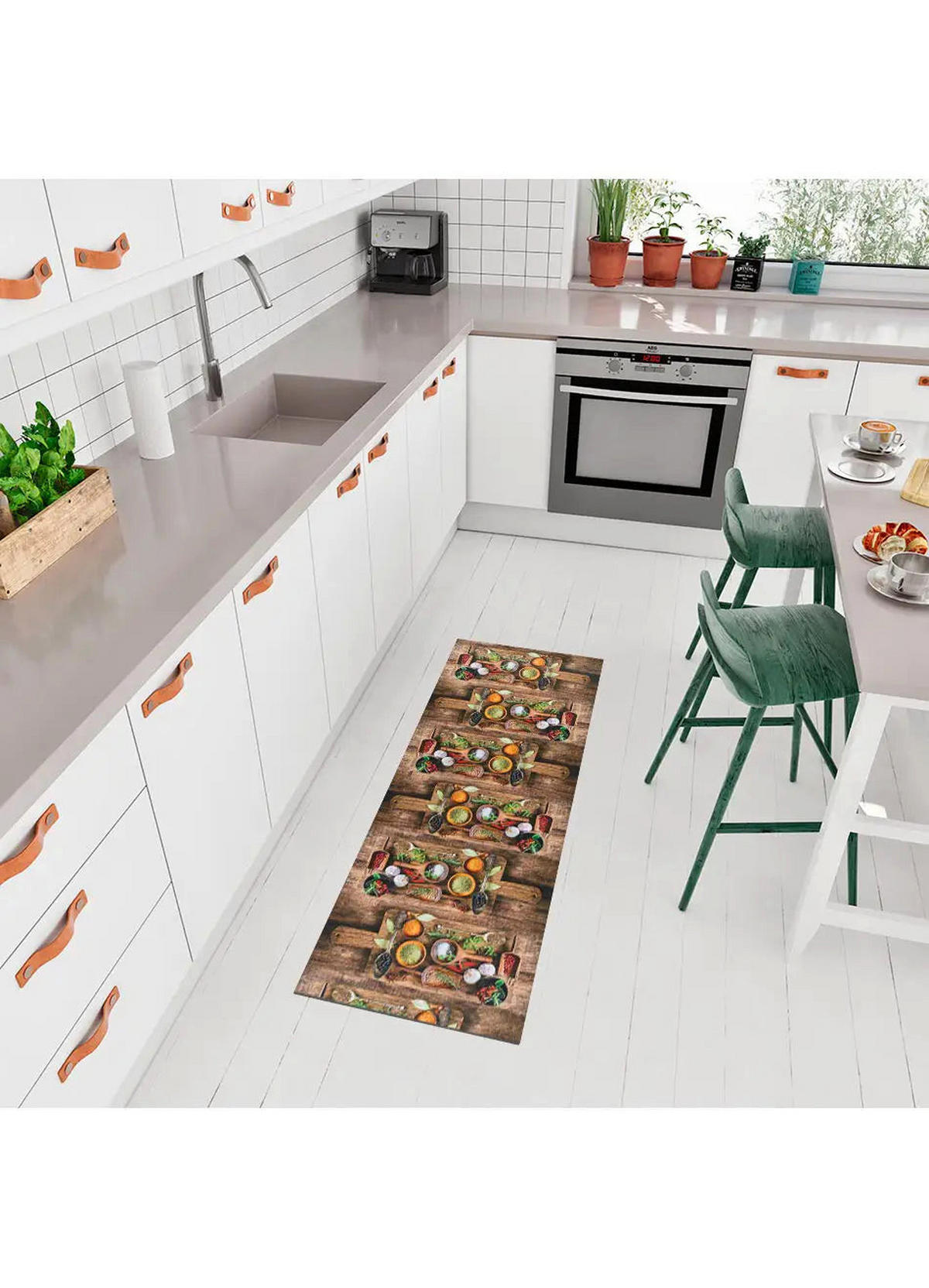 KÜCHENLÄUFER Mehrfarbig Ricci 52/200 cm - Multicolor, Kunststoff/Textil (52/200cm) - Atticgo