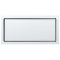 BADSPIEGEL mit LED-Beleuchtung rechteckig 120/60 cm Benouville - Silberfarben, Glas (120/60/4cm) - Beliani
