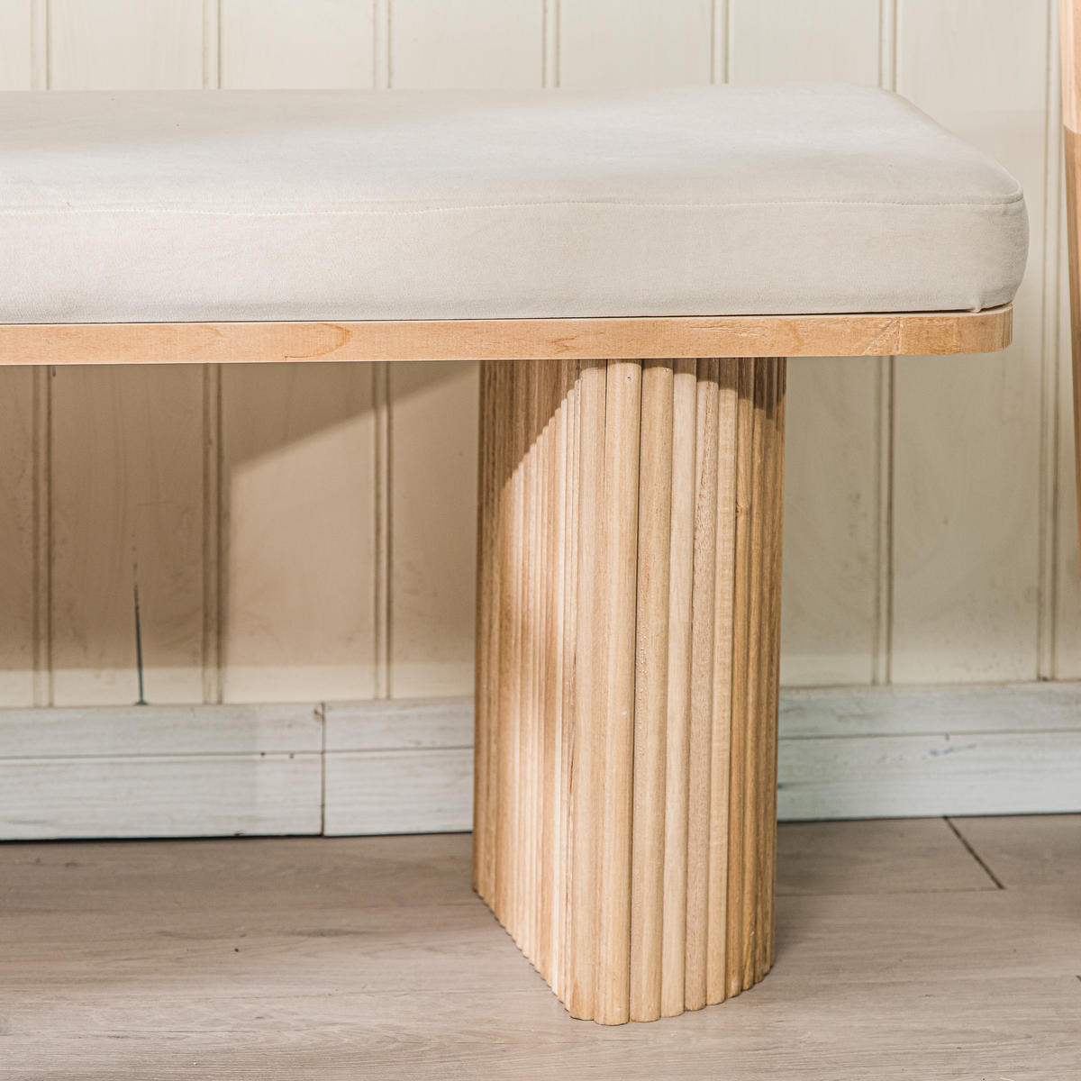 SITZBANK Holz Beige - Beige, Holz (100/46/35cm) - Nordlys