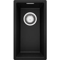 UNTERBAUSPÜLE GRANIT London, 2-er set Schwarz 26/47 cm 1 Becken + Ablauf-Set ab 30er Unterschrank - Chromfarben/Schwarz, Kunststoff (26/20/47cm) - Primagran