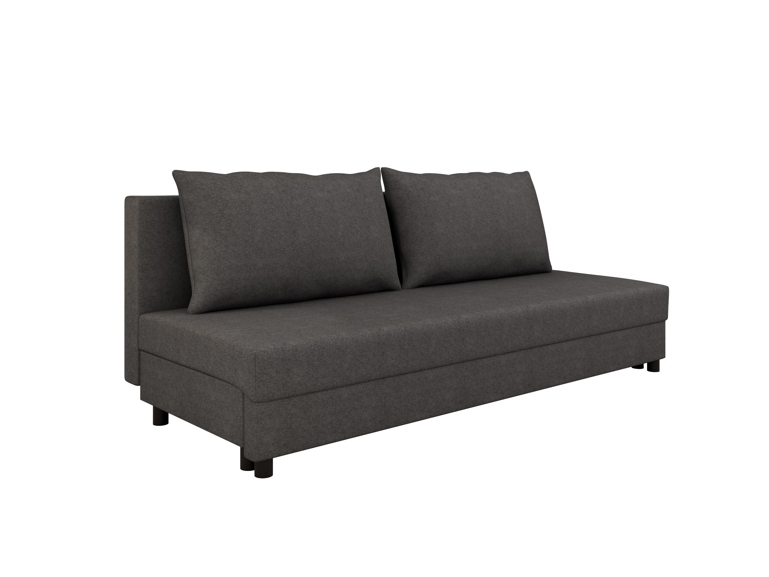 SCHLAFSOFA Facile mit Bettkasten – Moderne 2-in-1 Couch mit Stauraum, dunkelgrau - Dunkelgrau, Holz (194/48/71cm) - Panda Möbel