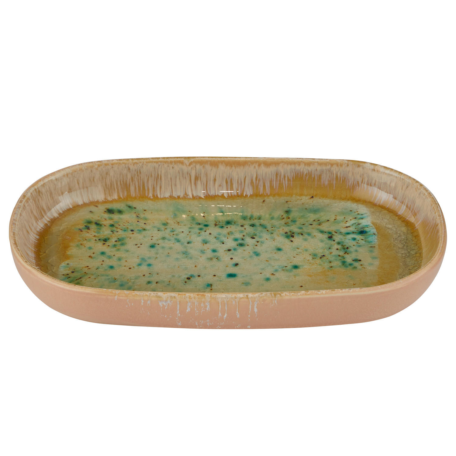 SERVIERSCHALE Sintra - Grün, Keramik (30/18/3.8cm) - Butlers