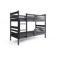 ETAGENBETT ERYK 90/200 cm aus massivem Kiefernholz, grafit, ohne Matratzen - Graphitfarben, Holz - Interbeds