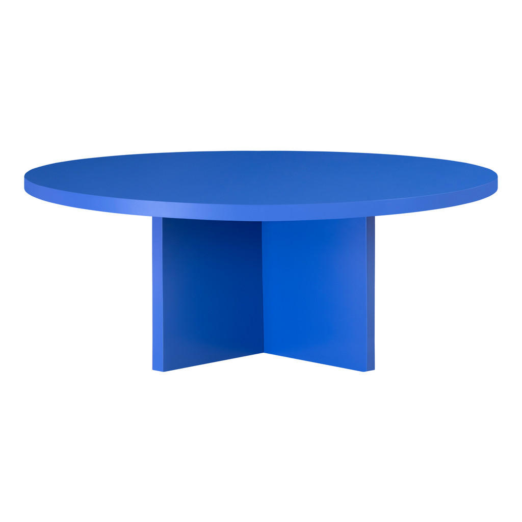 Thumbnail - RNT By Really Nice Things Couchtisch, Blau, Holzwerkstoff, Rund,Rund, 100x42x100 cm, Wohnzimmer, Wohnzimmertische, Beist...